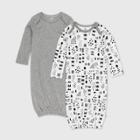 Honest Baby 2pk Organic Cotton Pattern Play Nightgown