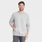 Men's Standard Fit Front Pocket Crewneck Sweatshirt - Goodfellow & Co Gray