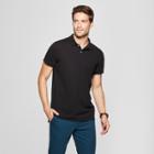 Men's Standard Fit Short Sleeve Loring Polo T-shirts - Goodfellow & Co Black