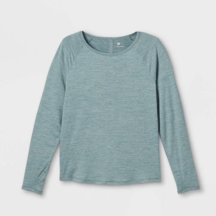 Girls' Long Sleeve Studio T-shirt - All In Motion Green