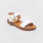 Girls' Kamila Buckle Ankle Strap Sandals - Cat & Jack White