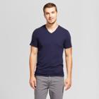 Men's Slim Fit Pima V-neck T-shirt - Goodfellow & Co Navy (blue)