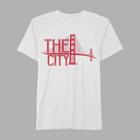 Petitemen's Short Sleeve The City Golden Gate Bridge Graphic T-shirt - Awake White