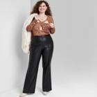 Women's Plus Size Cross Front Cut Out Bodysuit - Wild Fable Brown Leopard