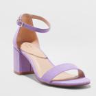 Women's Michaela Wide Width Mid Block Heel Pump Sandals - A New Day Lilac (purple) 7.5w,