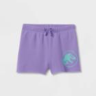 Girls' Jurassic World Dreamy Fleece Pull-on Shorts - Purple