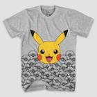 Boys' Pokemon Pikaball Short Sleeve Graphic T-shirt - Gray