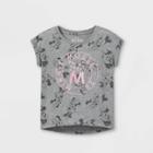 Girls' Disney Minnie Mouse Short Sleeve Graphic T-shirt - Gray