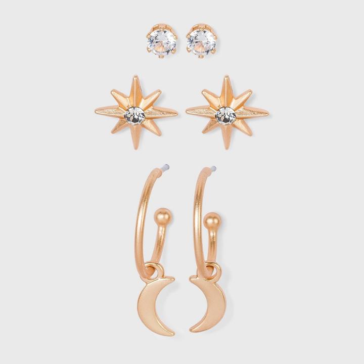No Brand Moon Earring