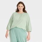 Women's Plus Size Bishop Long Sleeve T-shirt - A New Day