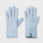 Women's Leather Tech Touch Gloves - A New Day Blue M/l, Size: Medium/large, Glowing Blue