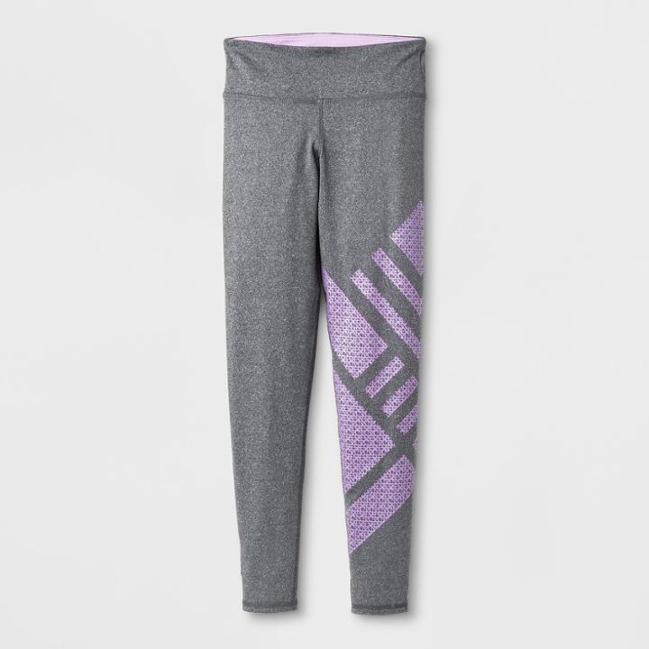 Girls' Maze Printed Leggings - C9 Champion Gray Xs, Railroad Gray