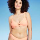 Women's Ring Front Bralette Bikini Top - Wild Fable Peach Orange