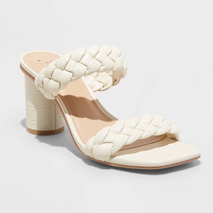 Women's Basil Wide Width Heels - A New Day Cream