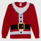 Well Worn Boys' Santa Claus Ugly Christmas Sweater - Red