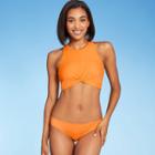 Women's Longline Twist Bikini Top - Kona Sol Zest Orange