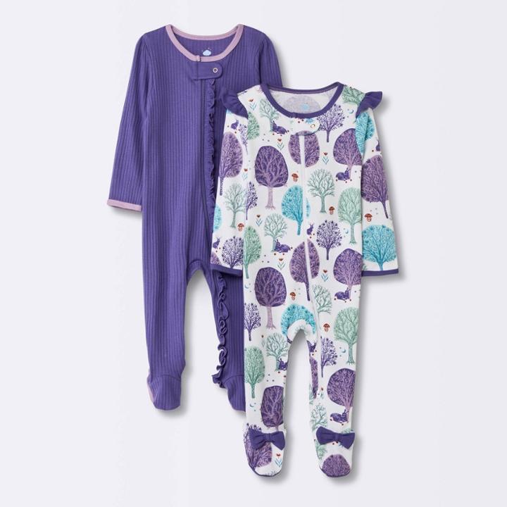 Baby 2pk 'enchanted' Elevated Sleep N' Play With Headwrap - Cloud Island Purple