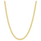 Tiara Gold Over Silver 16 Curb Chain Necklace, Size: 16 Inch, Yellow