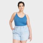 Women's Plus Size Slim Fit Camisole - Universal Thread Blue