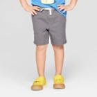 Toddler Boys' Stretch Twill Pull-on Shorts - Cat & Jack Gray