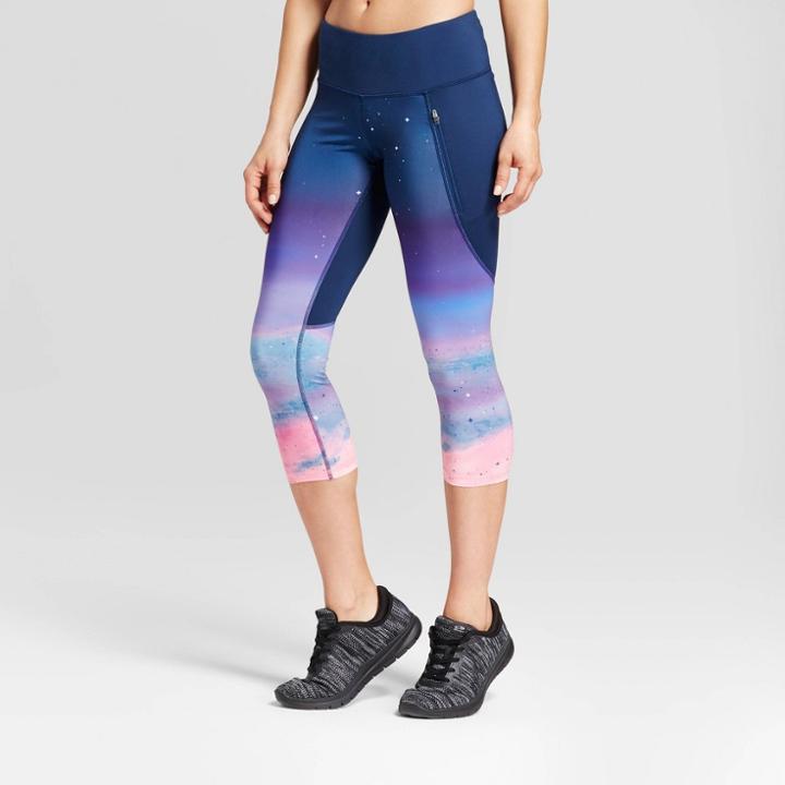 Women's Embrace Run Capri Leggings - C9 Champion - Pink/purple Gradient
