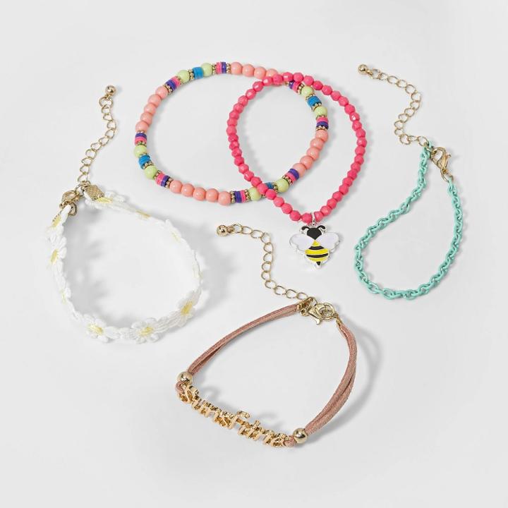 Girls' 5ct Sunshine Mixed Bracelets - Cat & Jack,
