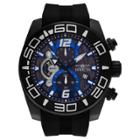 Men's Invicta 22813 Pro Diver Ion-plated Stainless Steel Chronograph Dial Silicone Strap Watch - Black