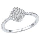 Distributed By Target Diamond Accent Ct.t.w Round Diamond Prong Set Fashion Ring In Sterling Silver (ij-i2-i3) (size 8), Women's, White