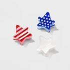 No Brand Americana Star Print Hair Claw Clip - Red/white/blue