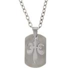 Distributed By Target Men's Stainless Steel Fleur De Lis Dog Tag Necklace, Size: