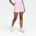 Women's High-rise Tie Waist Knit Lounge Shorts - A New Day