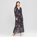 Women's Printed Mesh Maxi Dress - Spenser Jeremy - Navy