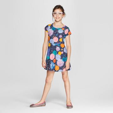 Girls' Short Sleeve Planets Dress - Cat & Jack S,