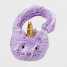 Girls' Caticorn Fuzzy Critter Snap Bracelet - Cat & Jack Purple