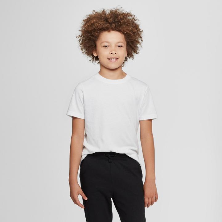 Petiteboys' Short Sleeve T-shirt - Cat & Jack White