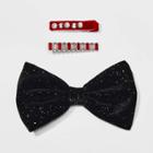 Girls' 3pk Sequin Bow And Jewel Salon Clips - Cat & Jack Black