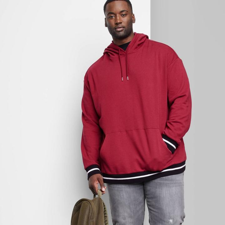 Adult Extended Size Fleece Hoodie - Original Use Red
