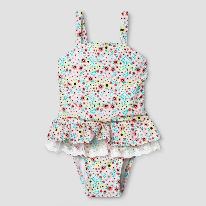 Baby Girls' Lace Tutu One Piece Swimsuit - Cat & Jack 9m, Girl's, White