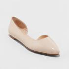 Women's Mohana D'orsay Wide Width Pointed Toe Ballet Flats - A New Day Blush 11w,