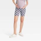 Over Belly Maternity Bike Shorts - Isabel Maternity By Ingrid & Isabel Plaid S, Multicolor Plaid