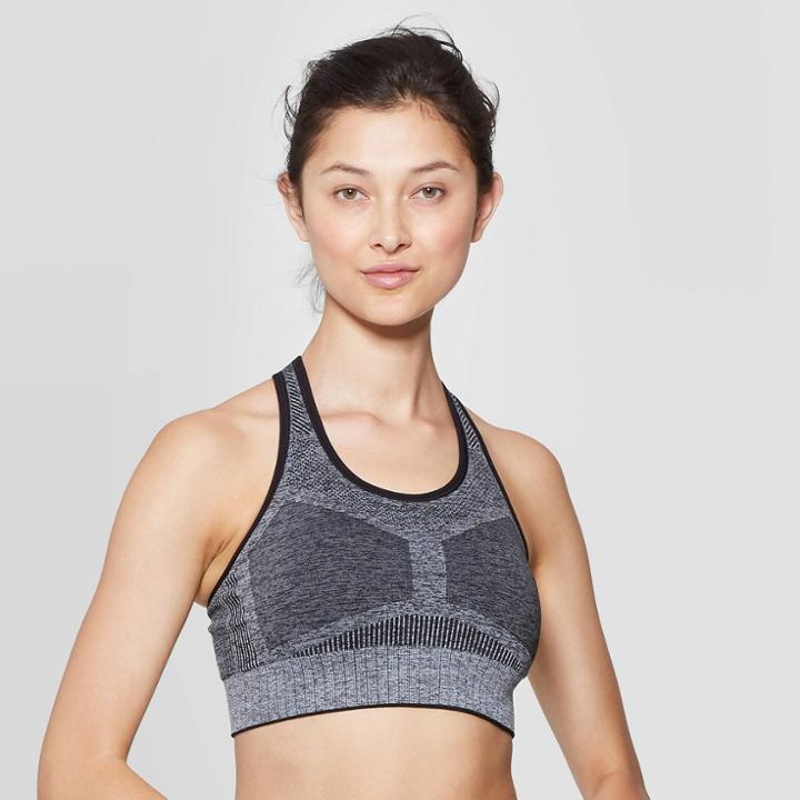 Umbro Women's Colorblock Seamless Bra - Gray