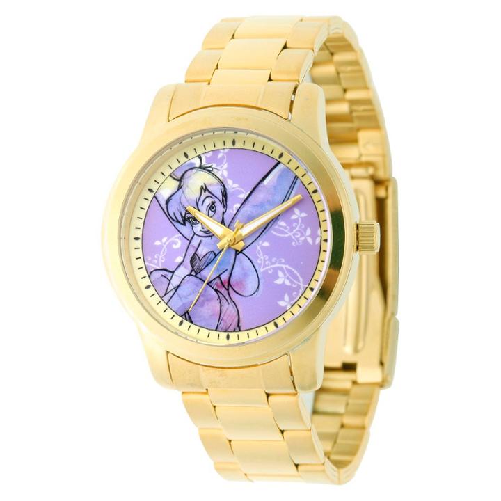 Women's Disney Tinker Bell Casual Alloy Watch - Gold,