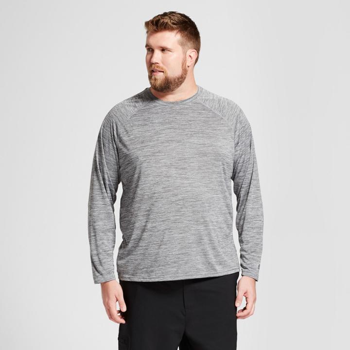 Men's Big & Tall Long Sleeve Tech T-shirt - C9 Champion - Thundering Gray Heather