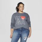 Women's Plus Size Yoga Graphic Sweatshirt - Freeze (juniors') - Gray