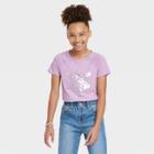 Girls' Short Sleeve Flip Sequin T-shirt - Cat & Jack Dusty Violet Xs, Dusty Purple