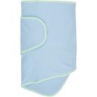 Miracle Blanket Swaddle Wrap - Blue With Green Trim