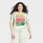 National Park Foundation Women's Plus Size Grand Canyon Short Sleeve Cropped Graphic T-shirt - Green