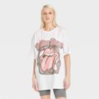 Women's The Rolling Stones Short Sleeve Graphic T-shirt Dress - White