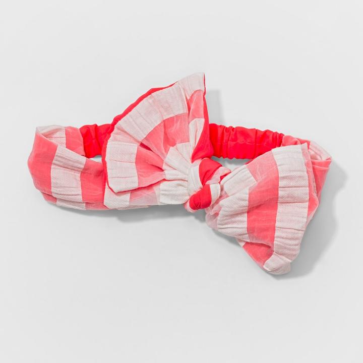 Toddler Girls' Striped Bow Headwrap - Cat & Jack Pink