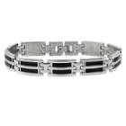 Distributed By Target Men's Stainless Steel Inlay Bracelet - Black,